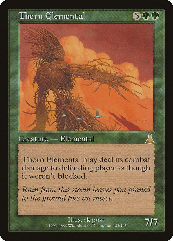 Thorn Elemental 123 card from Urza's Destiny
