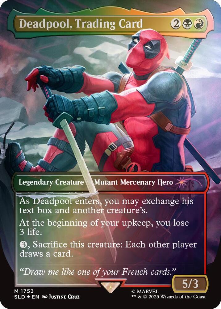 Deadpool, Trading Card (Rainbow Foil) 1753 card from Secret Lair Drop Series