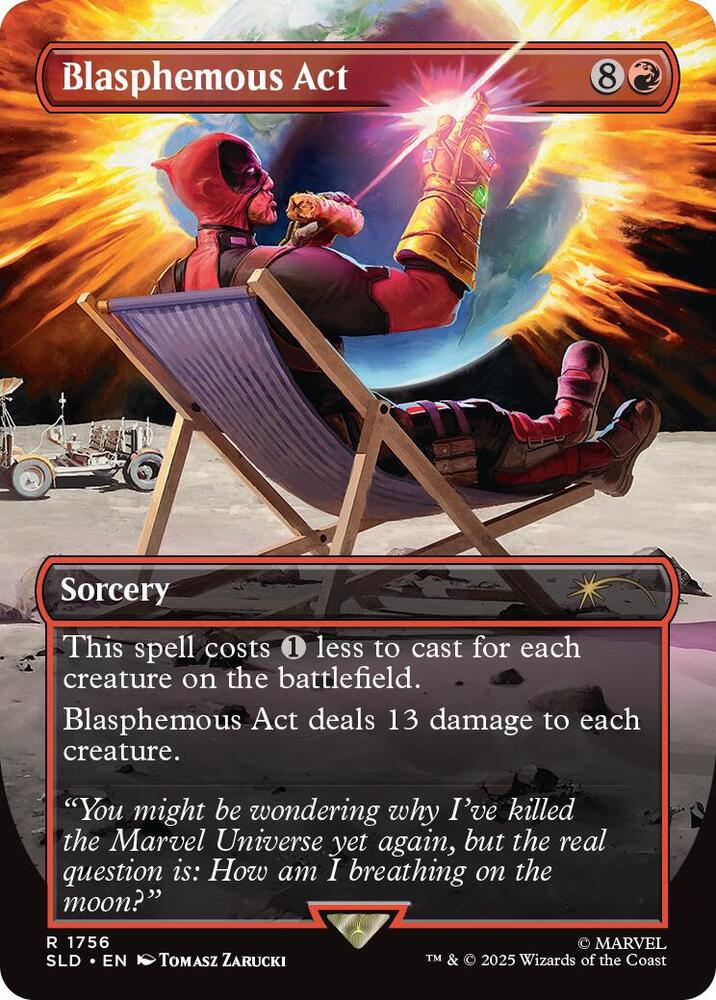 Blasphemous Act 1756 card from Secret Lair Drop Series