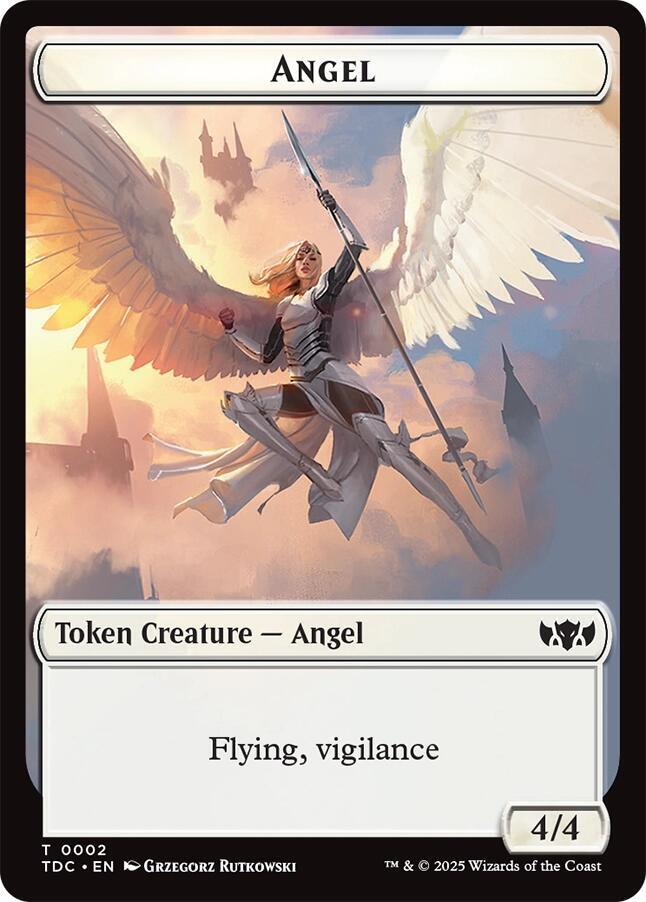 Angel // Spirit Double-Sided Token 2 // 6 card from Commander: Tarkir: Dragonstorm