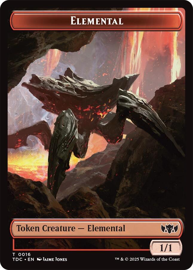 Elemental (0016) // Gold Double-Sided Token 16 // 29 card from Commander: Tarkir: Dragonstorm