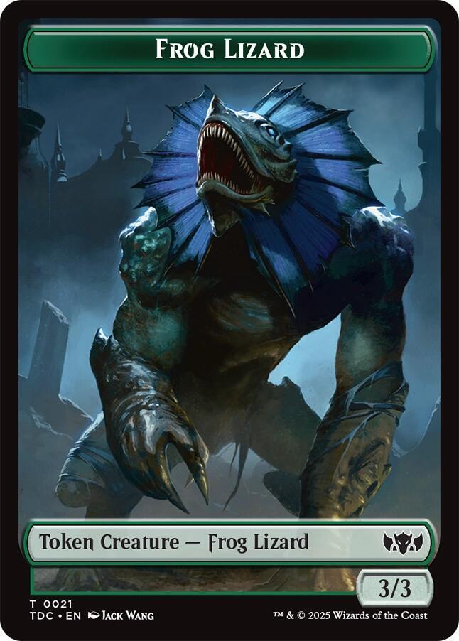 Frog Lizard // Dragon Double-Sided Token 21 // 14 card from Commander: Tarkir: Dragonstorm