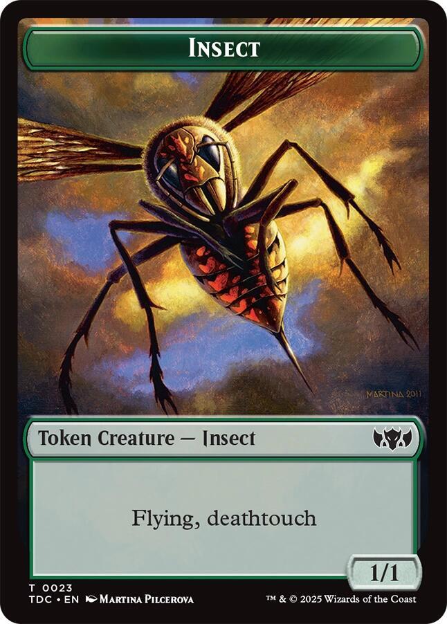 Insect (0023) // Wall Double-Sided Token 23 // 7 card from Commander: Tarkir: Dragonstorm