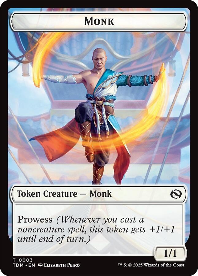Monk // Treasure Double-Sided Token 3 // 16 card from Tarkir: Dragonstorm