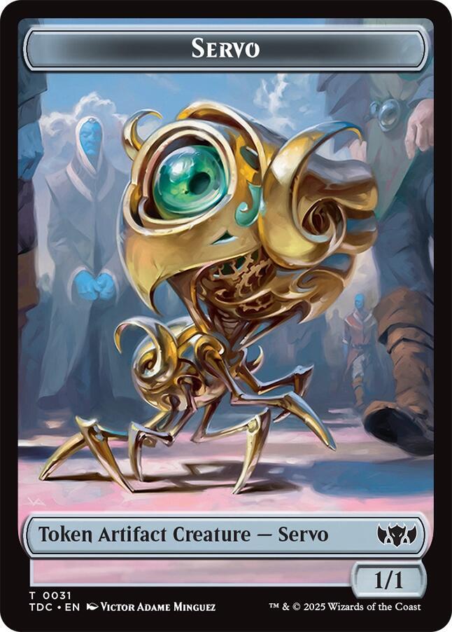 Servo // Warrior Double-Sided Token 31 // 13 card from Commander: Tarkir: Dragonstorm