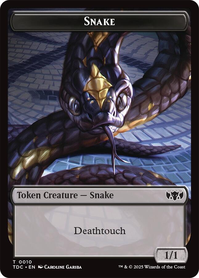 Snake // Myr Double-Sided Token 10 // 30 card from Commander: Tarkir: Dragonstorm