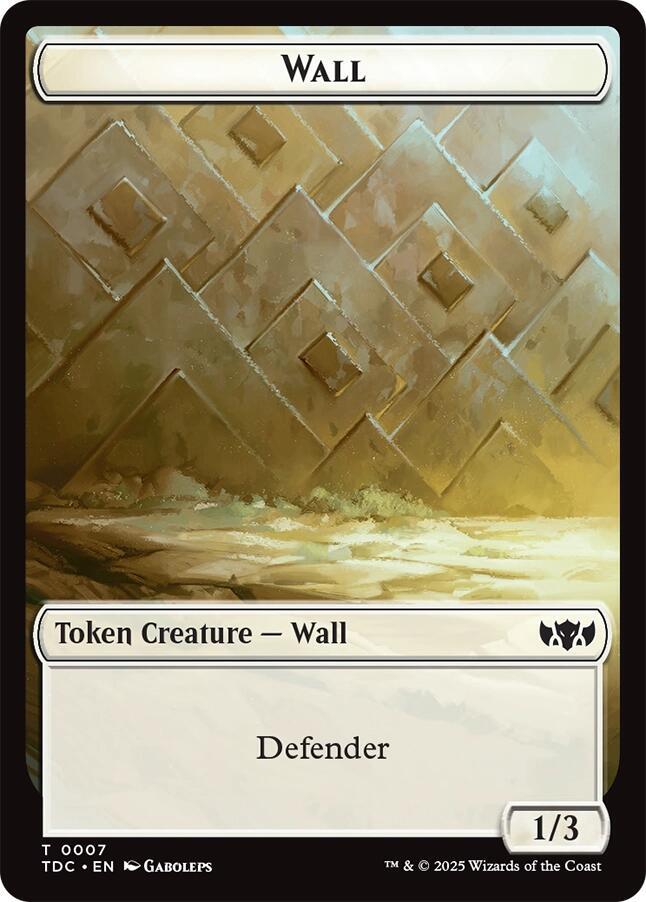 Wall // Spider Double-Sided Token 7 // 25 card from Commander: Tarkir: Dragonstorm