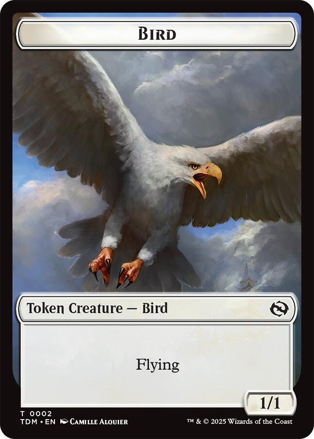 Bird // Monk Double-Sided Token 2 // 3 card from Tarkir: Dragonstorm