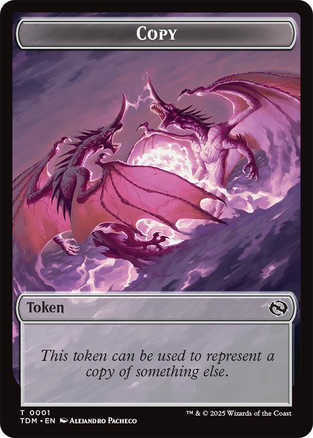 Copy // Monk Double-Sided Token 1 // 3 card from Tarkir: Dragonstorm