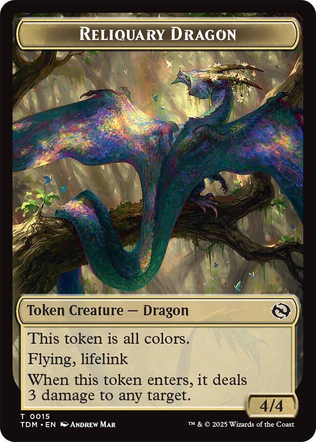 Reliquary Dragon // Dragon Double-Sided Token 15 // 11 card from Tarkir: Dragonstorm