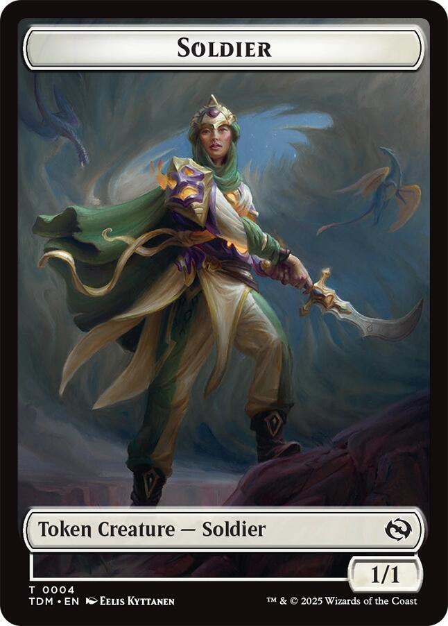 Soldier (0004) // Soldier Double-Sided Token 4 // 5 card from Tarkir: Dragonstorm