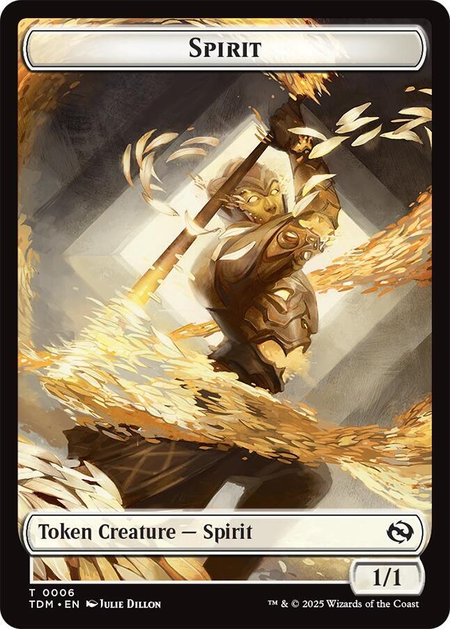 Spirit (0006) // Spirit Double-Sided Token 6 // 7 card from Tarkir: Dragonstorm