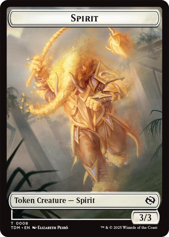 Spirit (0008) // Spirit Double-Sided Token 8 // 9 card from Tarkir: Dragonstorm