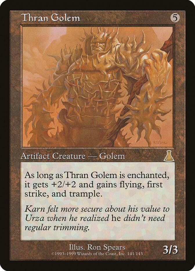 Thran Golem 141 card from Urza's Destiny