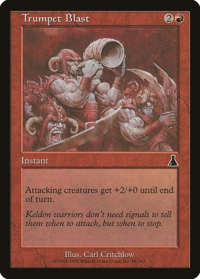 Trumpet Blast 98 card from Urza's Destiny