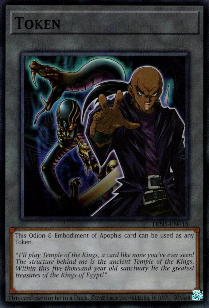 Token: Odion & Embodiment of Apophis TKN5-EN018 card from Supreme Darkness