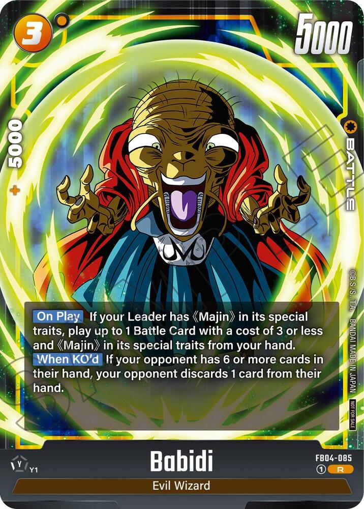 Babidi (Limited Pack 01) FB04-085 card from Tournament and Championship Promos