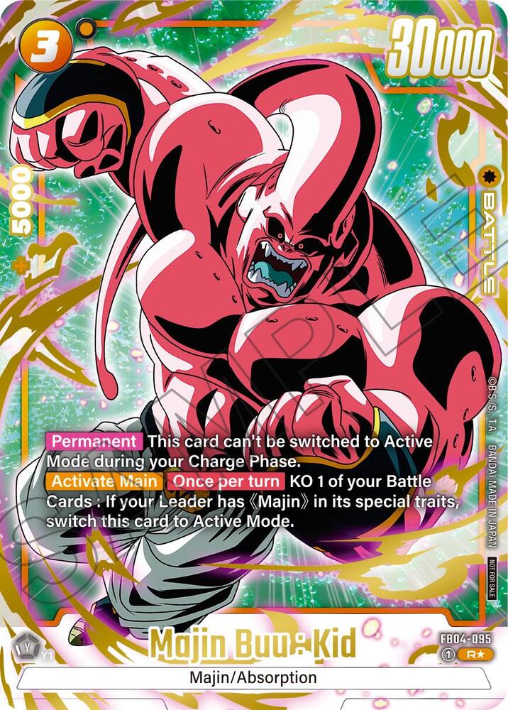 Majin Buu : Kid (Alternate Art) (Limited Pack 01) FB04-095 card from Tournament and Championship Promos