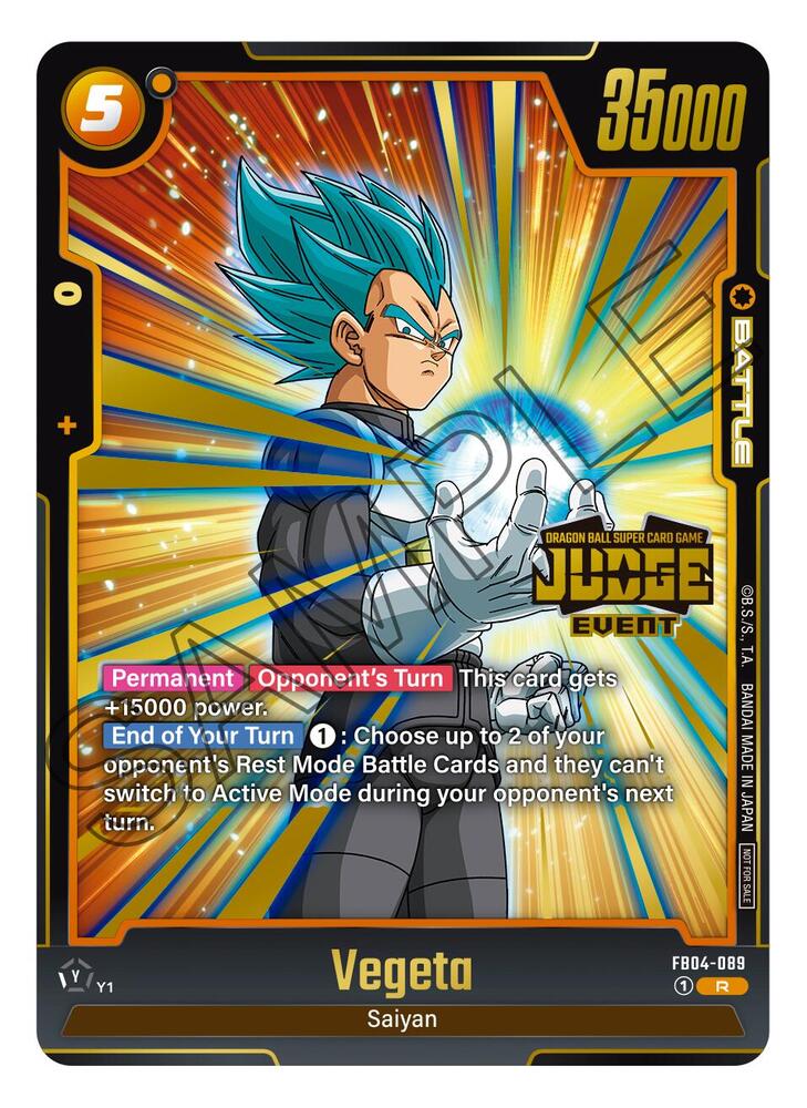 Vegeta (Judge Pack (Event Judge) 03) FB04-089 card from Tournament and Championship Promos