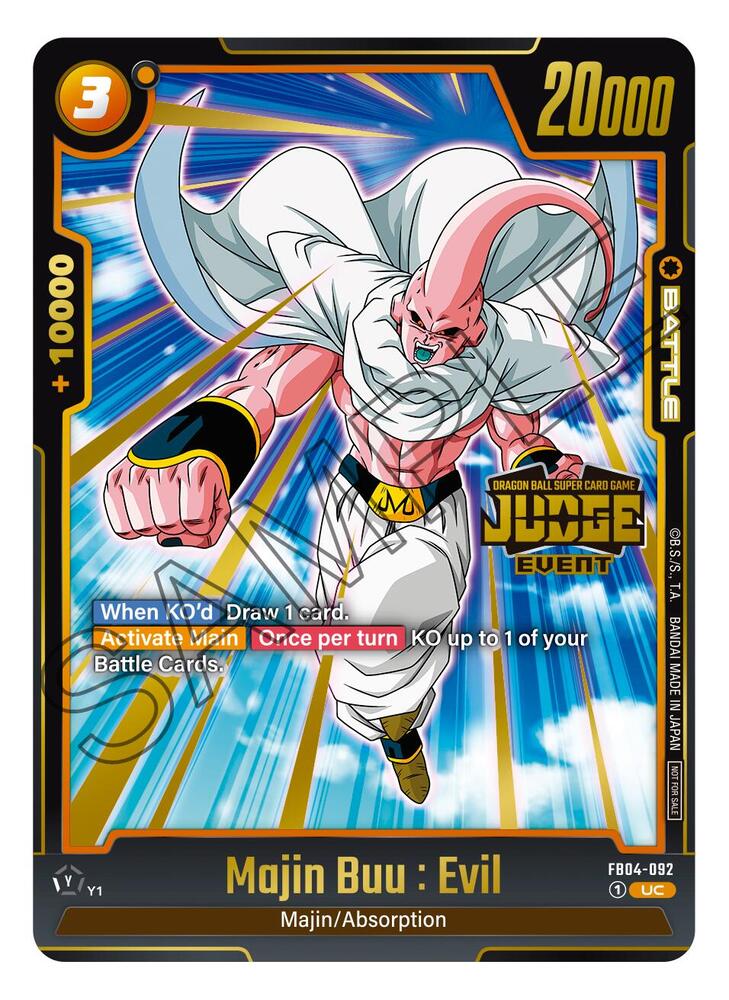 Majin Buu : Evil (Judge Pack (Event Judge) 03) FB04-092 card from Tournament and Championship Promos