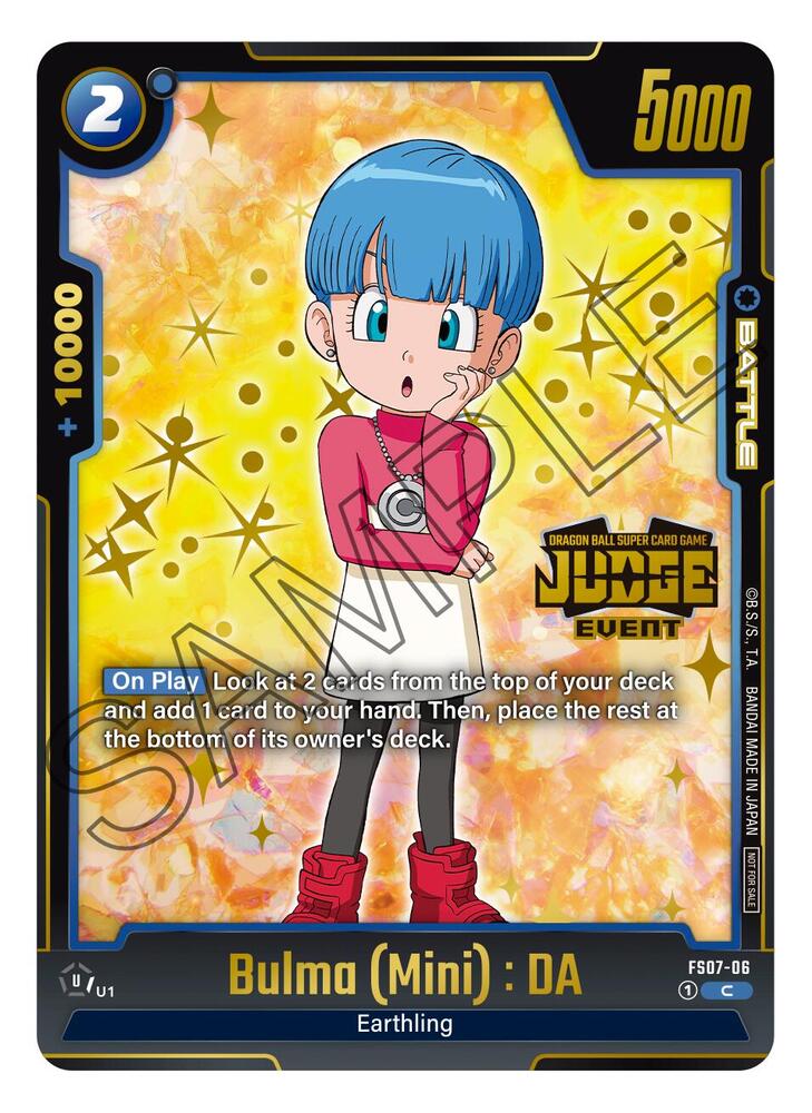 Bulma (Mini) : DA (Judge Pack (Event Judge) 03) FS07-06 card from Tournament and Championship Promos