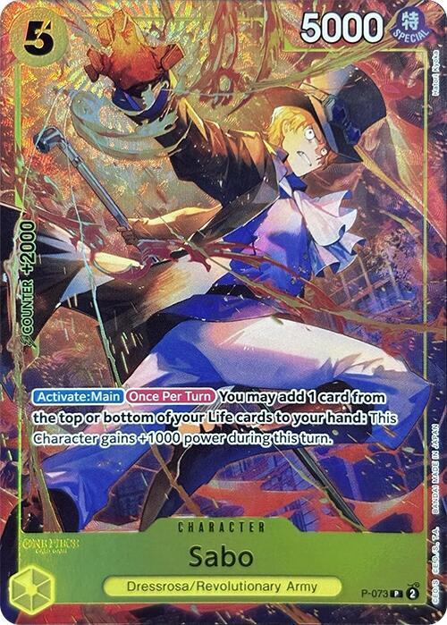 Sabo (Premium Card Collection -Best Selection Vol. 3-) P-073 card from One Piece Promotion Cards