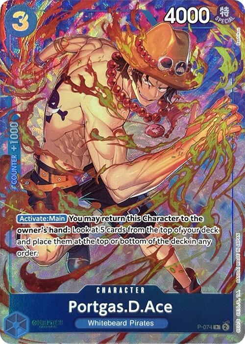 Portgas.D.Ace (Premium Card Collection -Best Selection Vol. 3-) P-074 card from One Piece Promotion Cards