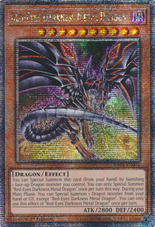 Red-Eyes Darkness Metal Dragon (Alternate Art) (Quarter Century Secret Rare) RA04-EN003 card from Quarter Century Stampede