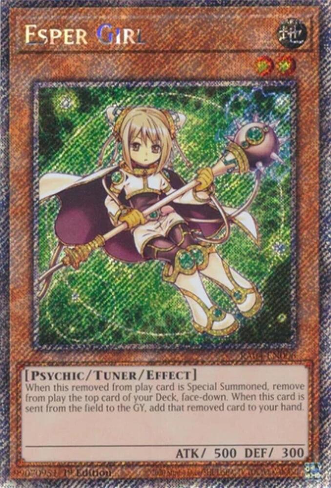 Esper Girl (Platinum Secret Rare) RA04-EN006 card from Quarter Century Stampede