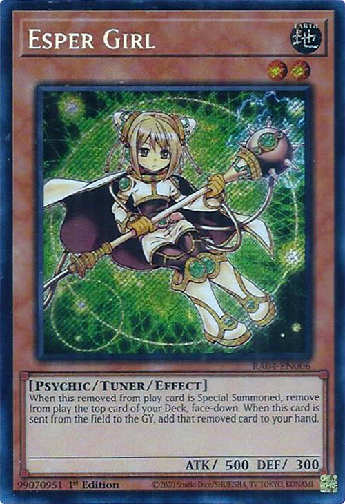 Esper Girl (Secret Rare) RA04-EN006 card from Quarter Century Stampede