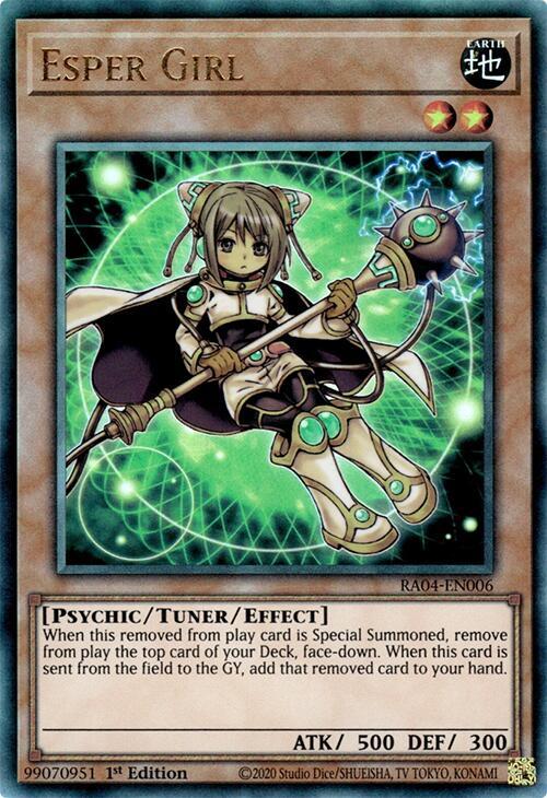 Esper Girl (PUR) RA04-EN006 card from Quarter Century Stampede