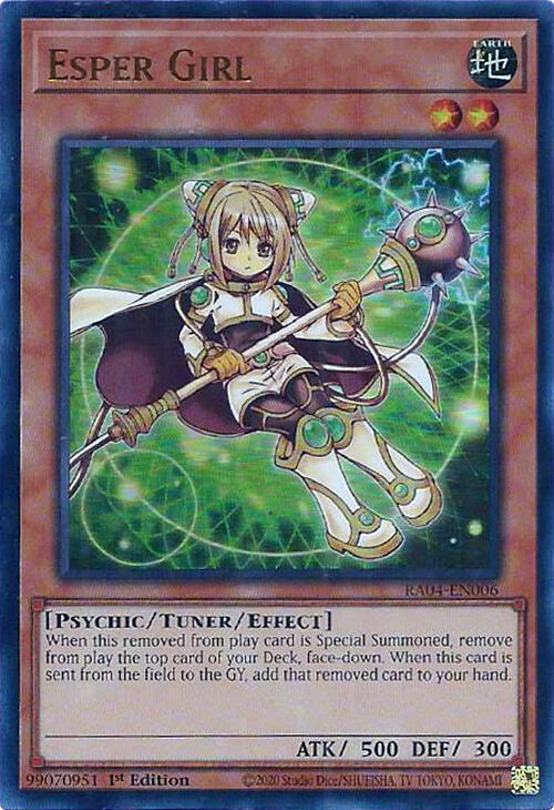 Esper Girl (UR) RA04-EN006 card from Quarter Century Stampede
