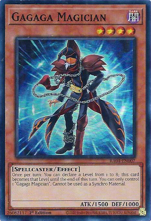 Gagaga Magician RA04-EN007 card from Quarter Century Stampede