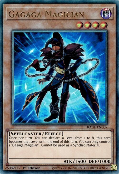 Gagaga Magician (PUR) RA04-EN007 card from Quarter Century Stampede