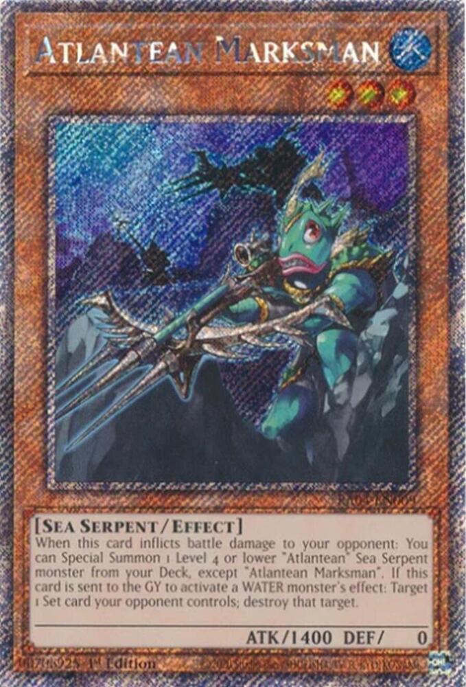 Atlantean Marksman (Platinum Secret Rare) RA04-EN009 card from Quarter Century Stampede