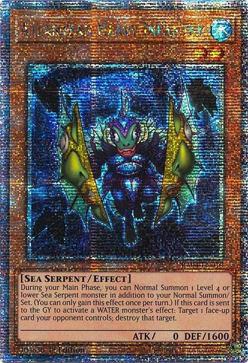 Atlantean Heavy Infantry (Quarter Century Secret Rare) RA04-EN010 card from Quarter Century Stampede
