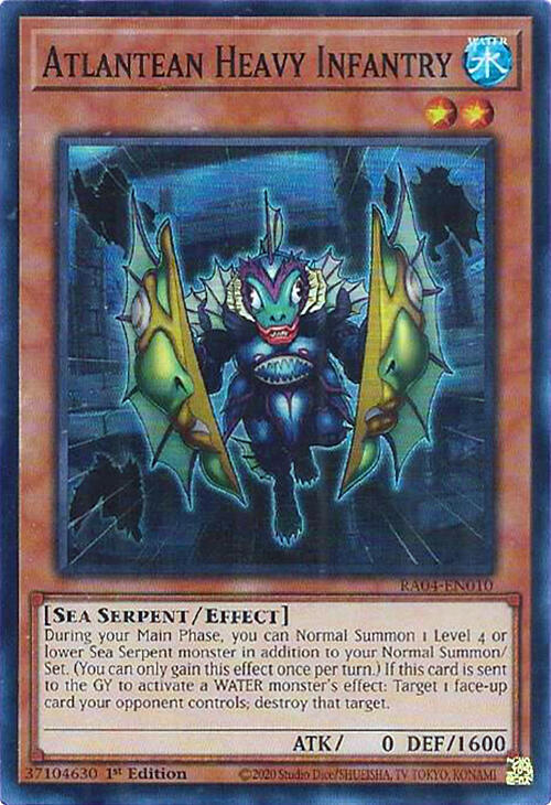 Atlantean Heavy Infantry RA04-EN010 card from Quarter Century Stampede