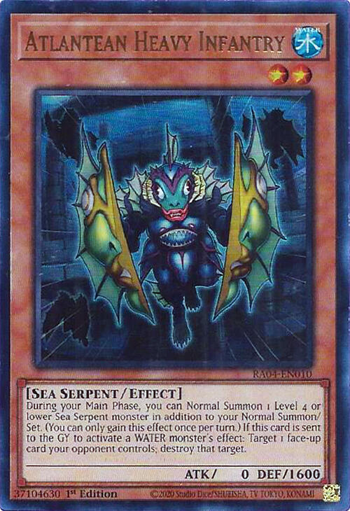 Atlantean Heavy Infantry (UR) RA04-EN010 card from Quarter Century Stampede