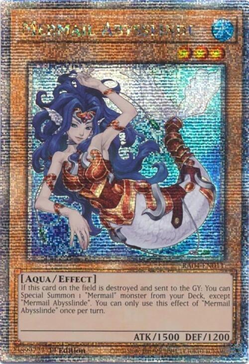 Mermail Abysslinde (Quarter Century Secret Rare) RA04-EN011 card from Quarter Century Stampede