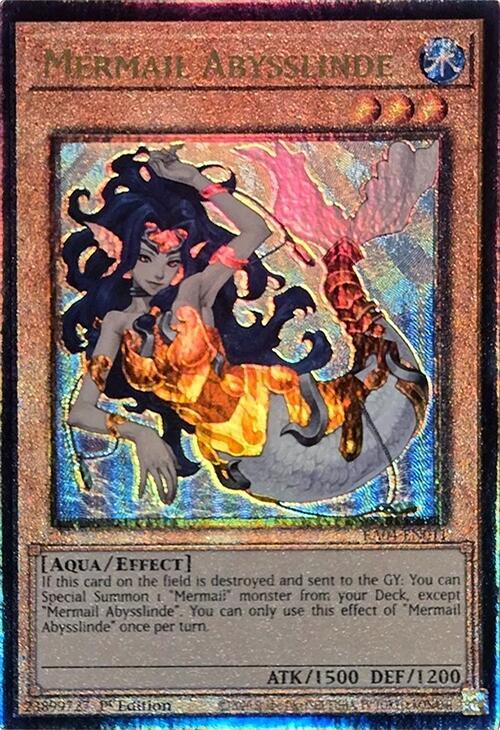 Mermail Abysslinde (PUR) RA04-EN011 card from Quarter Century Stampede