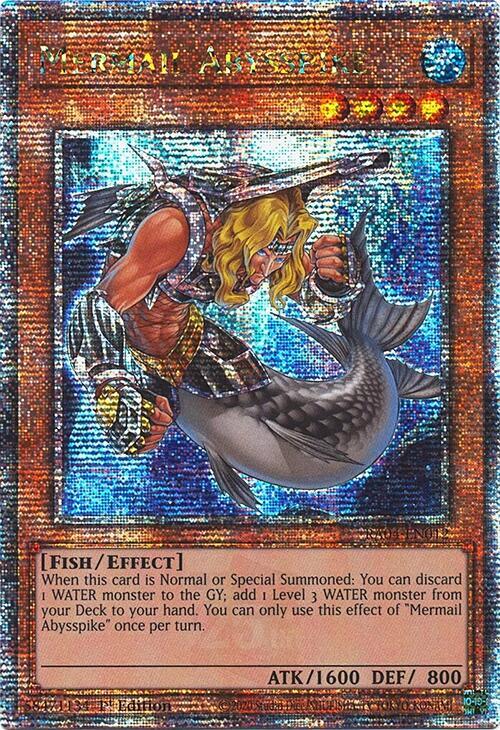 Mermail Abysspike (Quarter Century Secret Rare) RA04-EN012 card from Quarter Century Stampede