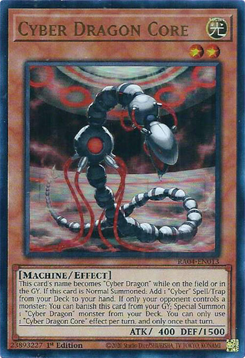 Cyber Dragon Core (UR) RA04-EN013 card from Quarter Century Stampede