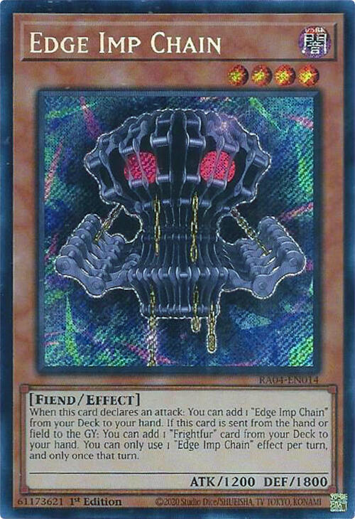 Edge Imp Chain (Secret Rare) RA04-EN014 card from Quarter Century Stampede