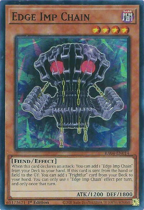 Edge Imp Chain RA04-EN014 card from Quarter Century Stampede