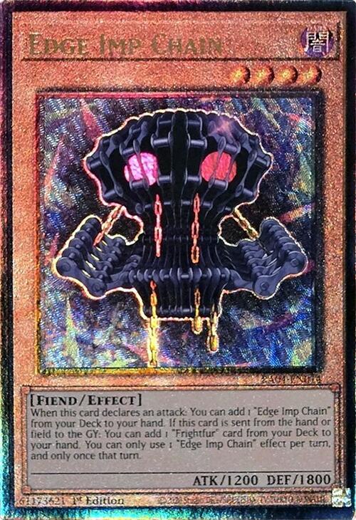Edge Imp Chain (PUR) RA04-EN014 card from Quarter Century Stampede