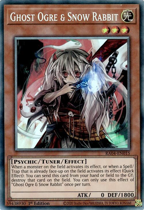 Ghost Ogre & Snow Rabbit (PCR) RA04-EN015 card from Quarter Century Stampede