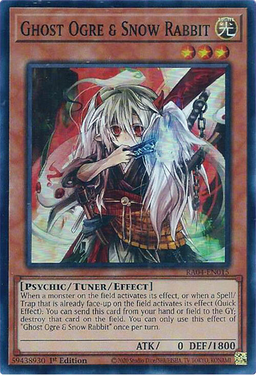 Ghost Ogre & Snow Rabbit RA04-EN015 card from Quarter Century Stampede