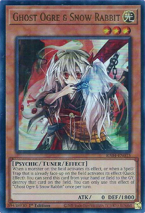 Ghost Ogre & Snow Rabbit (UR) RA04-EN015 card from Quarter Century Stampede