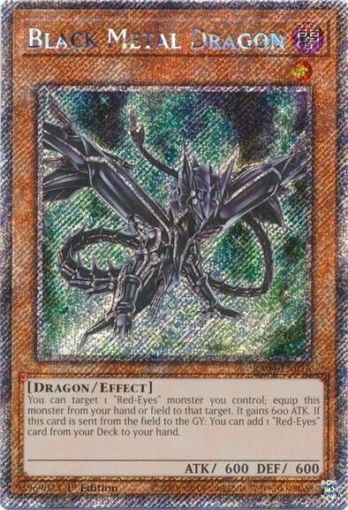 Black Metal Dragon (Platinum Secret Rare) RA04-EN016 card from Quarter Century Stampede