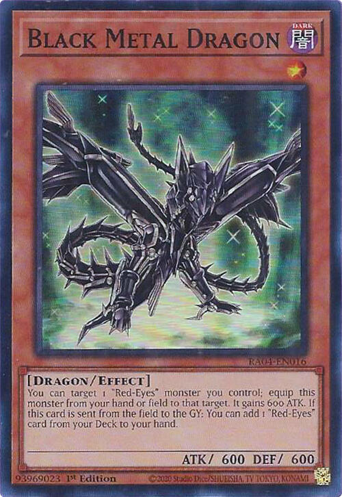 Black Metal Dragon RA04-EN016 card from Quarter Century Stampede